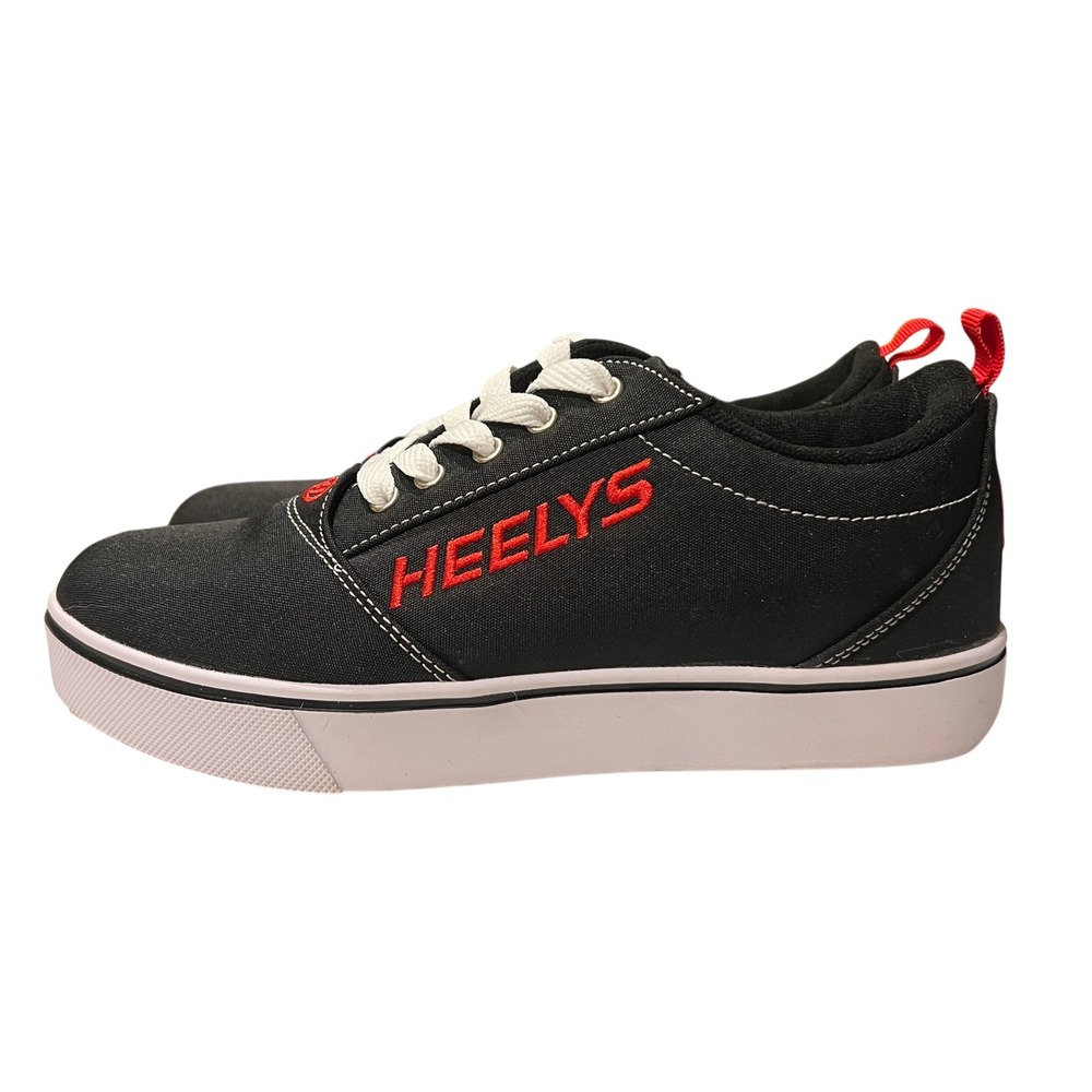 Heelys Fats Style Black Red Canvas Skate Shoes Low Top Sneakers Mens Size 8